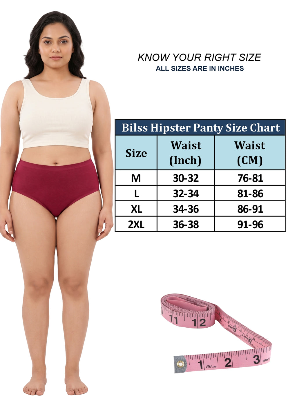 Bliss Bonded Seamless Hipster Panty (Pack Of-1)
