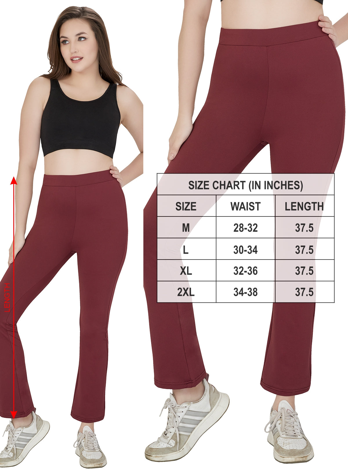Regular Waist Flared Pant