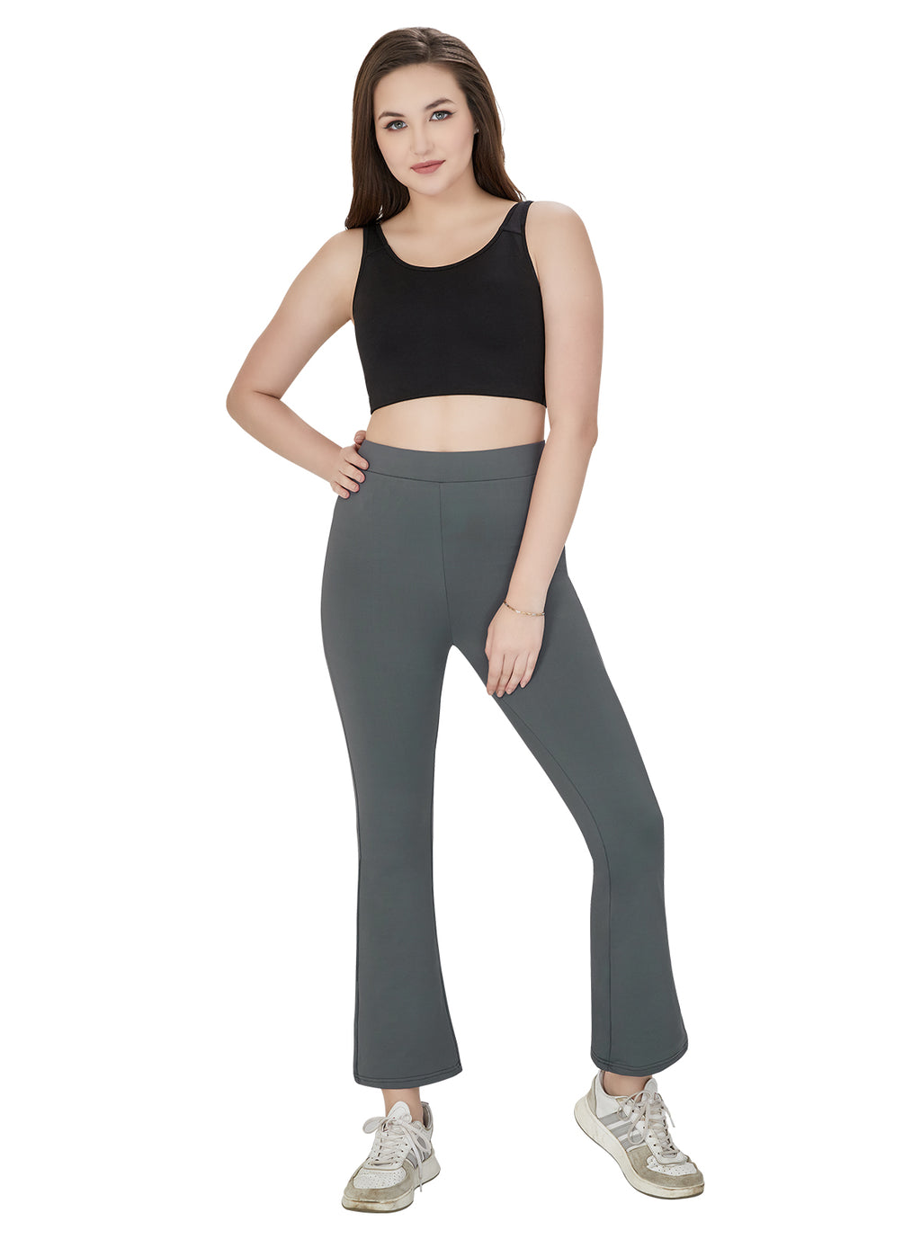 Regular Waist Flared Pant