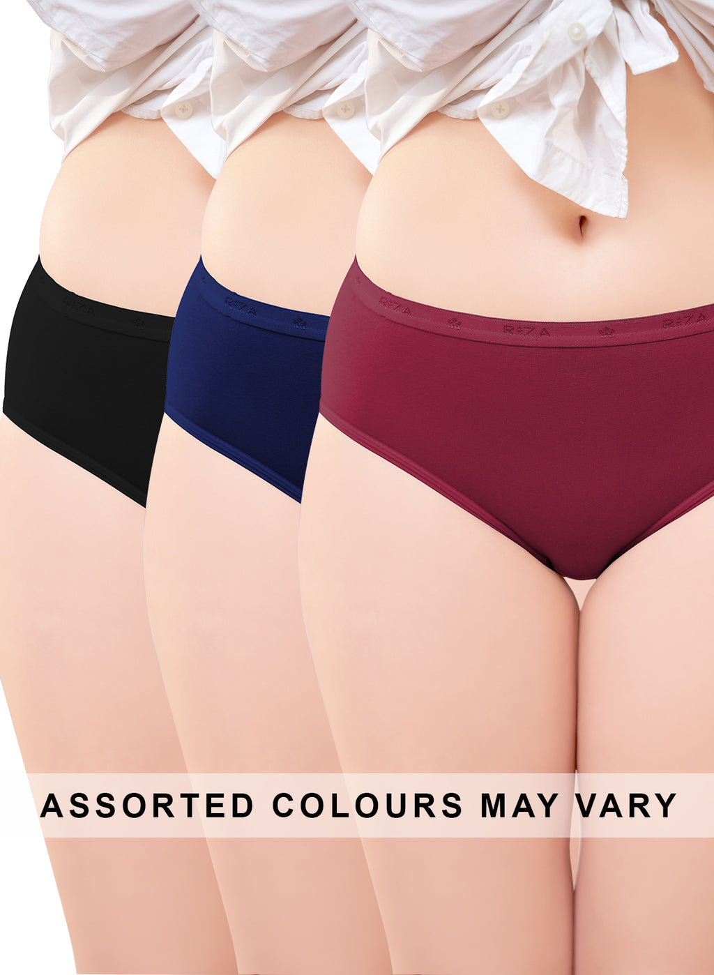 India Ki Mast Outer Elastic Hipster Panty (Pack Of - 3)