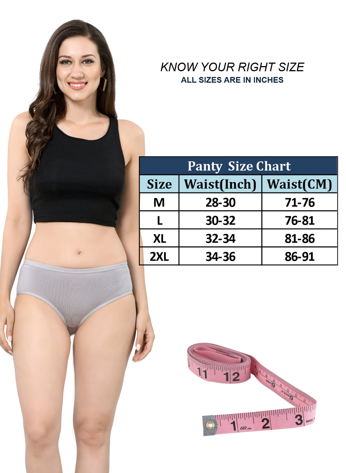 Prestina Panty (Pack Of - 3 Assorted Colours May Vary)